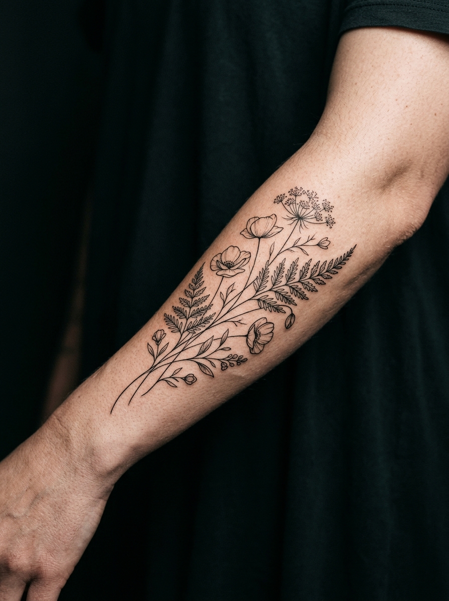 Fine Line Tattoo Concept